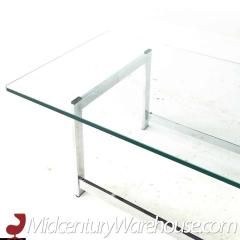 Milo Baughman Milo Baughman Style Mid Century Chrome and Glass Coffee Table - 3693924