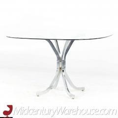 Milo Baughman Milo Baughman Style Mid Century Glass and Chrome Dining Room Table - 3691470