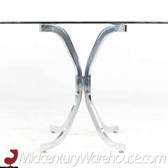 Milo Baughman Milo Baughman Style Mid Century Glass and Chrome Dining Room Table - 3691472