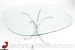 Milo Baughman Milo Baughman Style Mid Century Glass and Chrome Dining Room Table - 3691473
