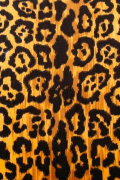 Milo Baughman Milo Baughman Style Mid Century Modern Parsons Chair in Leopard Velvet c 1970 - 4089618