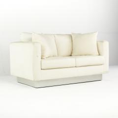 Milo Baughman Milo Baughman Style Mid Century Modernist Chrome Base Loveseat - 3694275