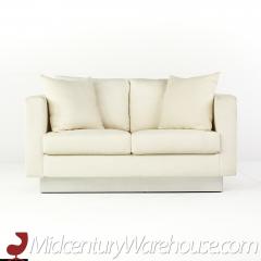 Milo Baughman Milo Baughman Style Mid Century Modernist Chrome Base Loveseat - 3694276