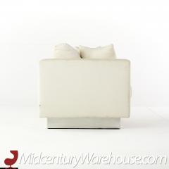 Milo Baughman Milo Baughman Style Mid Century Modernist Chrome Base Loveseat - 3694279