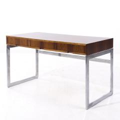 Milo Baughman Milo Baughman Style Mid Century Rosewood and Chrome Desk - 3970117