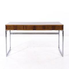 Milo Baughman Milo Baughman Style Mid Century Rosewood and Chrome Desk - 3970119