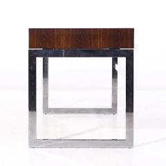 Milo Baughman Milo Baughman Style Mid Century Rosewood and Chrome Desk - 3970120