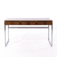 Milo Baughman Milo Baughman Style Mid Century Rosewood and Chrome Desk - 3970121