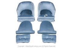Milo Baughman Milo Baughman Style Mid Century Swivel Club Lounge Chairs Pair - 3009001