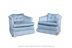Milo Baughman Milo Baughman Style Mid Century Swivel Club Lounge Chairs Pair - 3009005