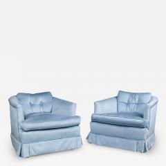 Milo Baughman Milo Baughman Style Mid Century Swivel Club Lounge Chairs Pair - 3017537