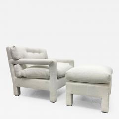 Milo Baughman Milo Baughman Style Parsons Lounge Chair and Matching Ottoman - 2541191