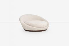 Milo Baughman Milo Baughman Style Satellite Chaise in Tan Faux Fur 1970 - 4240618