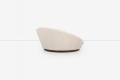 Milo Baughman Milo Baughman Style Satellite Chaise in Tan Faux Fur 1970 - 4240620