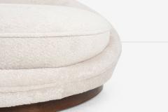 Milo Baughman Milo Baughman Style Satellite Chaise in Tan Faux Fur 1970 - 4240623