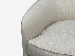 Milo Baughman Milo Baughman Swivel Chairs Beige Upholstery Walnut USA 1970s - 4451177