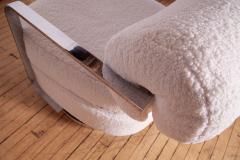 Milo Baughman Milo Baughman Swivel Lounge Chairs in Boucle 1960s Modern Design - 4654771
