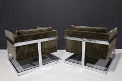 Milo Baughman Milo Baughman T Frame Chairs in Kelly Wearstler Velvet - 2347348