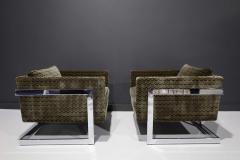 Milo Baughman Milo Baughman T Frame Chairs in Kelly Wearstler Velvet - 2347349