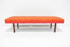 Milo Baughman Milo Baughman Thayer Coggin Bench in Jack Lenor Larsen Vibrant Pink Precipice - 1687999