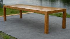 Milo Baughman Milo Baughman Thayer Coggin Extra Large Parsons Burl Dining Table w 2 Leaves - 4190849