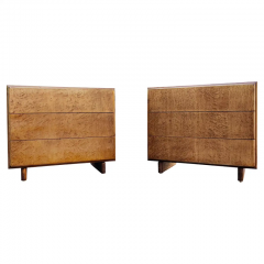 Milo Baughman Milo Baughman Thayer Coggin Pair Dressers or Nightstands Birdseye Maple 1970s - 2968425