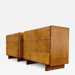 Milo Baughman Milo Baughman Thayer Coggin Pair Dressers or Nightstands Birdseye Maple 1970s - 2970956