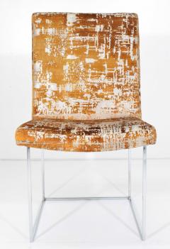 Milo Baughman Milo Baughman Thin Frame Chrome Dining Chair in Gold Metallic by Pairs up to 12 - 1530047