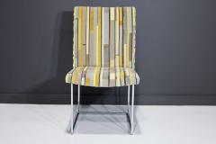 Milo Baughman Milo Baughman Thin Frame Dining Chairs in Maharam Cut Velvet - 2266089