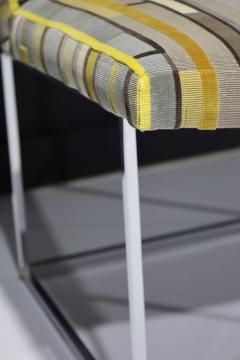 Milo Baughman Milo Baughman Thin Frame Dining Chairs in Maharam Cut Velvet - 2266097