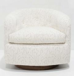 Milo Baughman Milo Baughman Tilt Swivel Lounge Chairs in Jessica Charles - 4219701