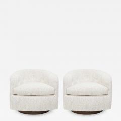 Milo Baughman Milo Baughman Tilt Swivel Lounge Chairs in Jessica Charles - 4221970