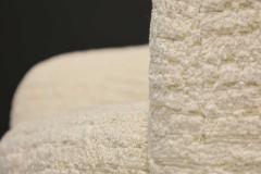 Milo Baughman Milo Baughman Tilt Swivel Lounge Chairs in Kelly Wearstler Off White Upholstery - 2307315