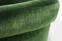 Milo Baughman Milo Baughman Tilt Swivel Lounge Chairs in Plush Green Mohair 1970s - 4714512