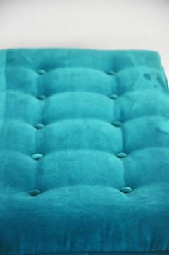 Milo Baughman Milo Baughman Turquoise Velvet Bench - 427804