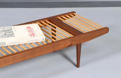 Milo Baughman Milo Baughman Two Tone Slatted Bench for Glenn of California - 4584241