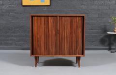Milo Baughman Milo Baughman Walnut Tambour Cabinet for Glenn of California - 4594489