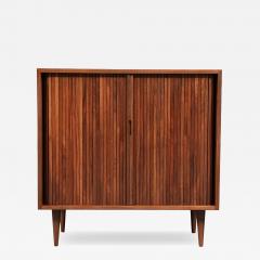 Milo Baughman Milo Baughman Walnut Tambour Cabinet for Glenn of California - 4595233