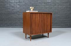 Milo Baughman Milo Baughman Walnut Tambour Door Cabinet for Glenn of CA - 4780449