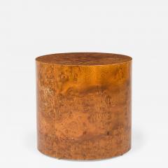 Milo Baughman Milo Baughman for Directional American Mid Century Ash Burl Drum Form End Side - 4708574