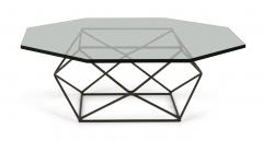 Milo Baughman Milo Baughman for Directional Bronze and Glass Geometric Cocktail Table - 2787492