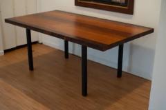 Milo Baughman Milo Baughman for Directional Dining Table in Walnut Rosewood Ash w 2 Leaves - 3982420