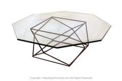 Milo Baughman Milo Baughman for Directional Geometric Bronze Glass Coffee Table - 2987295