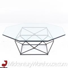 Milo Baughman Milo Baughman for Directional Geometric Bronze and Glass Coffee Table - 3685037