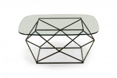 Milo Baughman Milo Baughman for Directional Mid Century Bronze and Glass Geometric Cocktail  - 4650182