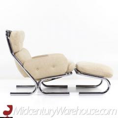 Milo Baughman Milo Baughman for Directional Mid Century Chrome Chair and Ottoman Set - 3513739
