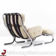 Milo Baughman Milo Baughman for Directional Mid Century Chrome Chair and Ottoman Set - 3513742