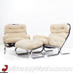 Milo Baughman Milo Baughman for Directional Mid Century Chrome Chair and Ottoman Set - 3513786