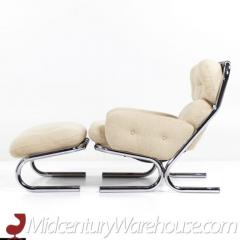 Milo Baughman Milo Baughman for Directional Mid Century Chrome Chair and Ottoman Set - 3513825