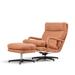 Milo Baughman Milo Baughman for Directional Mid Century Swivel Lounge Chair with Ottoman - 4781659